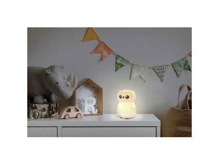 ANSMANN Veilleuse en silicone Hibou Finn, blanc