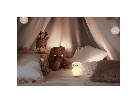 ANSMANN Veilleuse en silicone Hibou Finn, blanc