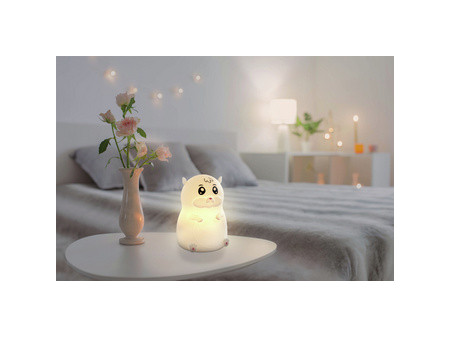 ANSMANN Veilleuse en silicone Hamster Lilli, blanc