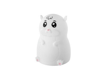 ANSMANN Veilleuse en silicone Hamster Lilli, blanc