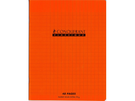 CONQUERANT CLASSIQUE Cahier 170 x 220 mm, séyès, orange