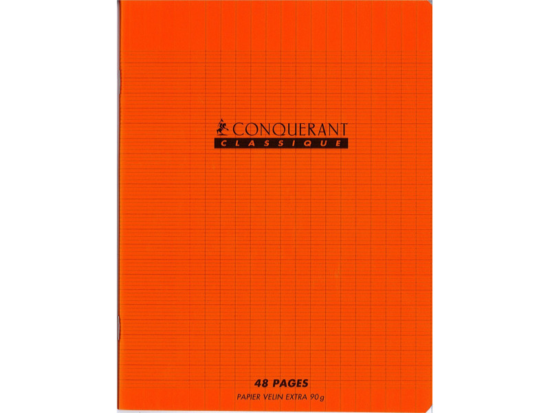 CONQUERANT CLASSIQUE Cahier 170 x 220 mm, séyès, orange
