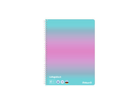 Pelikan Cahier à spirale Color Edition, A4, menthe/rose