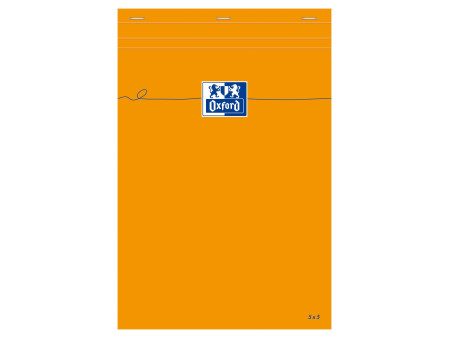 Oxford Bloc-notes, A4, quadrillé, 80 feuilles, lot de 3