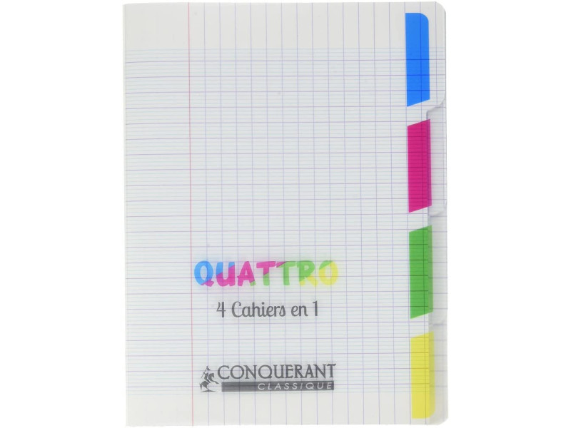 CONQUERANT CLASSIQUE Cahier 'QUATTRO', 170 x 220 mm, seyès