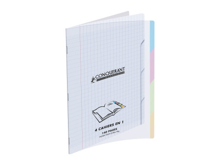 CONQUERANT CLASSIQUE Cahier 'QUATTRO', 240 x 320 mm, seyès