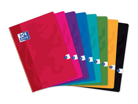 Oxford Cahier piqûre, A4, quadrillé 5x5 avec marge, 96 pages