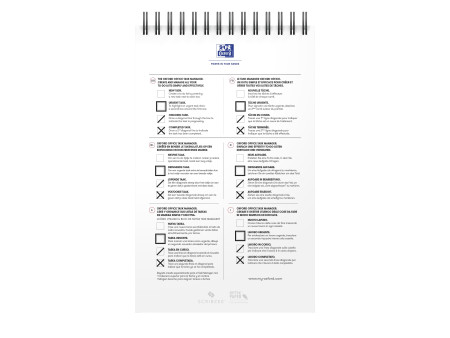 Oxford Bloc-notes à spirale Office 'Task Manager', 125x200mm