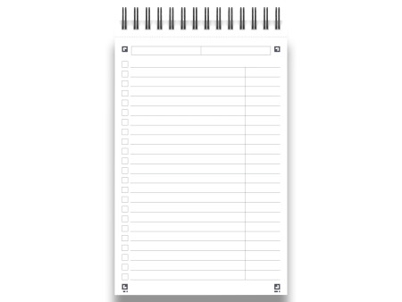 Oxford Bloc-notes à spirale Office 'Task Manager', 125x200mm