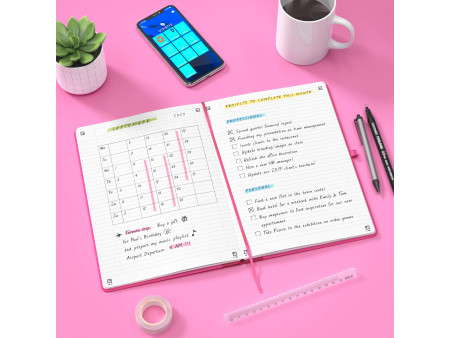 Oxford Carnet de notes Signature, A5, ligné, fuchsia