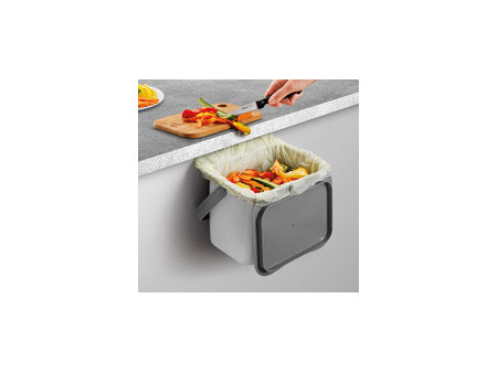 metaltex Poubelle bio Bintex, avec couvercle, gris