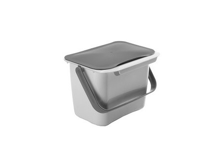 metaltex Poubelle bio Bintex, avec couvercle, gris