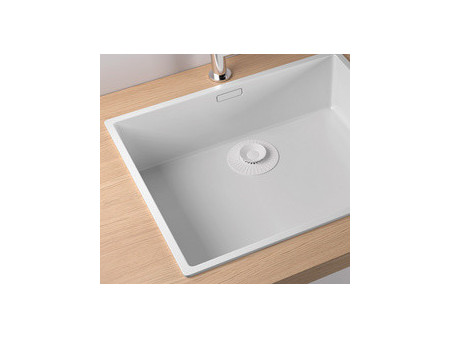metaltex Bouchon d'évier universel, silicone, blanc