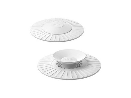 metaltex Bouchon d'évier universel, silicone, blanc