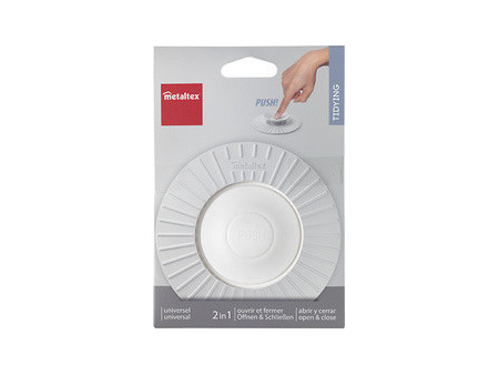 metaltex Bouchon d'évier universel, silicone, blanc