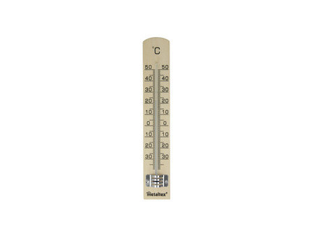 metaltex Thermomètre d'intérieur, en hêtre, marron