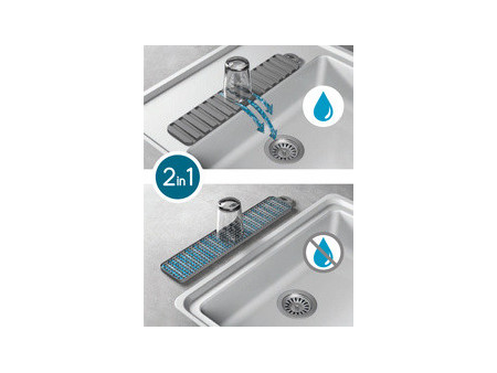 metaltex Tapis d'égouttage Gravity-Slim, gris
