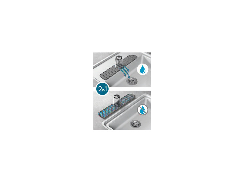 metaltex Tapis d'égouttage Gravity-Slim, gris