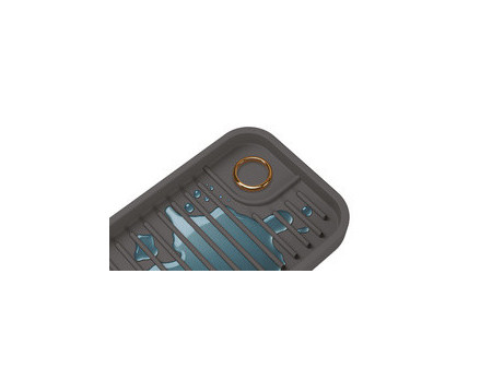 metaltex Rangement silicone pour évier Tidy-Mat XL, gris