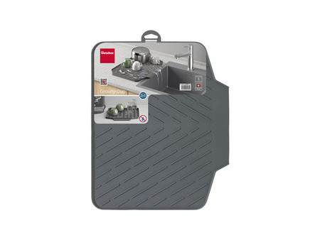 metaltex Tapis d'égouttage Gravity-Duo, caoutchouc, gris