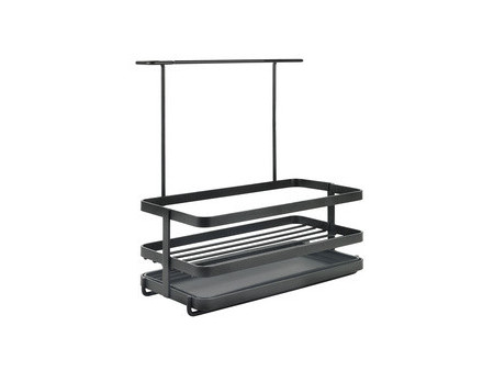 metaltex Rangemment pour évier Tokyo LAVA, noir mat