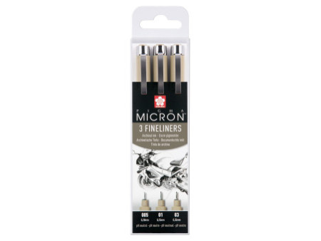 SAKURA Feutre PIGMA MICRON, étui de 3, noir