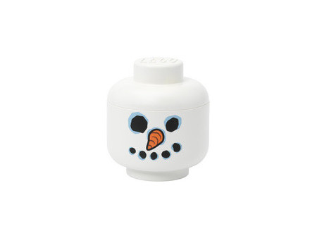 LEGO Boîte en forme de tête STORAGE HEAD SNOWMAN, S, blanc