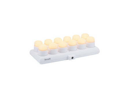 Securit Set de bougies LED rechargeables AMSTERDAM, blanc