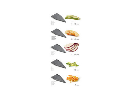 metaltex Mandoline universelle Slice-V, 5 inserts, gris