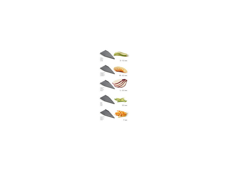 metaltex Mandoline universelle Slice-V, 5 inserts, gris