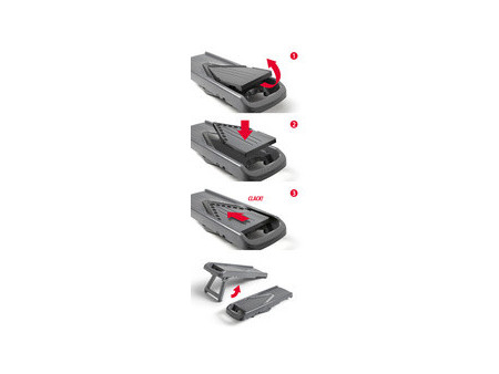 metaltex Mandoline universelle Slice-V, 5 inserts, gris