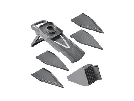 metaltex Mandoline universelle Slice-V, 5 inserts, gris