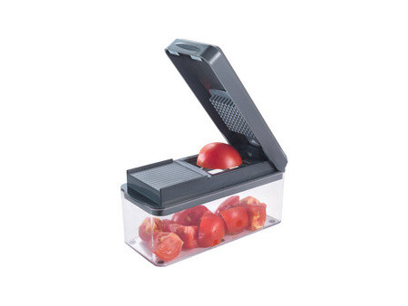 metaltex Coupe-fruits/légumes 12 en 1 Slice-Cube, gris