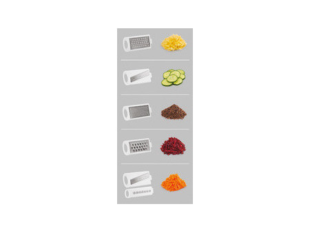 metaltex Mandoline multi-usage Mandolino, 5 râpes, blanc