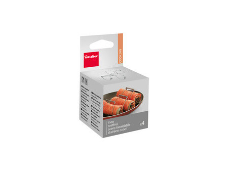 metaltex Pince à roulade, inox, set de 4