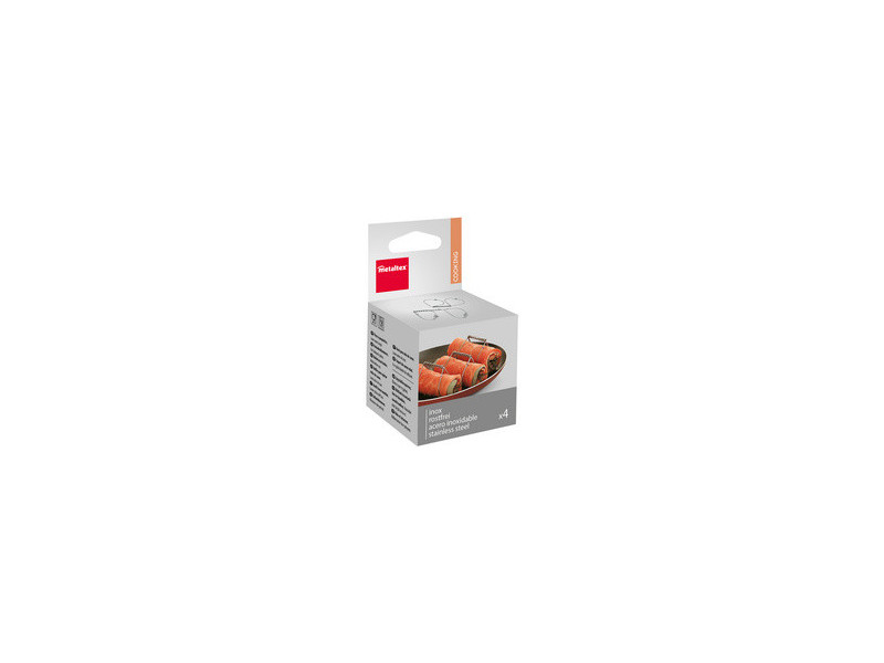 metaltex Pince à roulade, inox, set de 4
