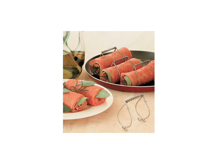 metaltex Pince à roulade, inox, set de 4
