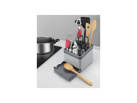 metaltex Rangement pour ustensiles de cuisine Utiltex, gris