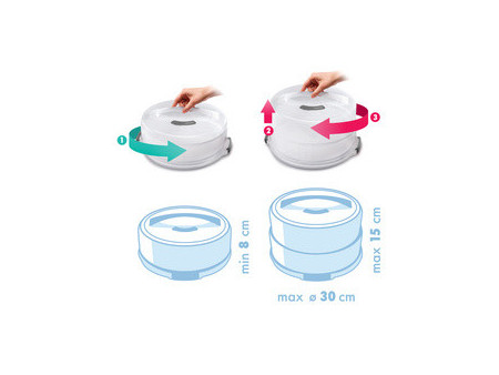 metaltex Cloche à gâteau ajustable et transportable