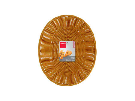 metaltex Corbeille à pain, ovale, plastique, beige