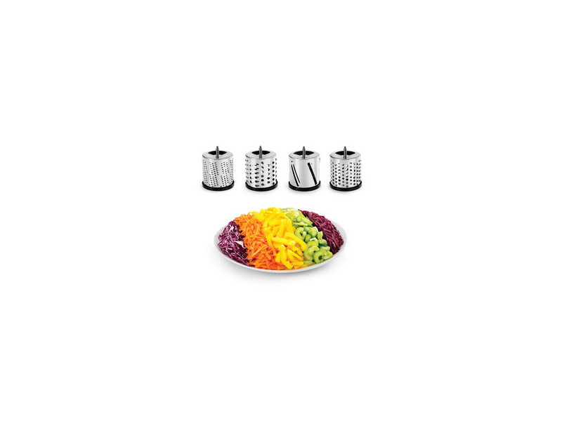 metaltex Mandoline Flash, 4 inserts, blanc/inox