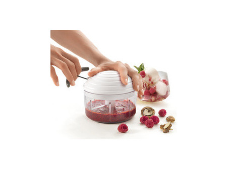 metaltex Hachoir à fruits et légumes Rotomac, 600 ml, blanc