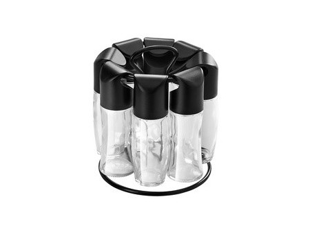 metaltex Porte-épices Spice 8, non garni, rond, blanc