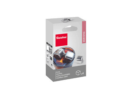 metaltex Set de glaçons réutilisables, en acier inoxydable