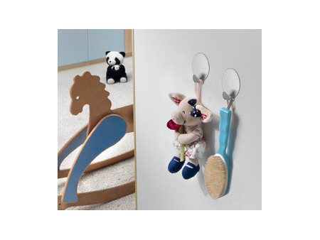 metaltex Crochet adhésif Lilliput, set de 4, ovale, inox