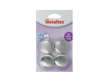 metaltex Aimant, rond, diamètre: 30 mm, inox