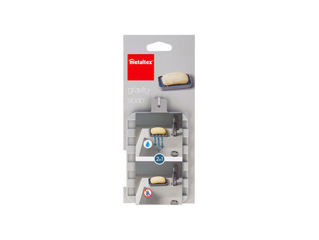 metaltex Porte-savon Gravity-Soap, gris