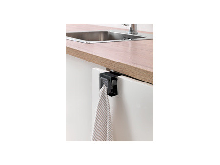 metaltex Porte-serviette, pour accrocher, carré, argent/gris