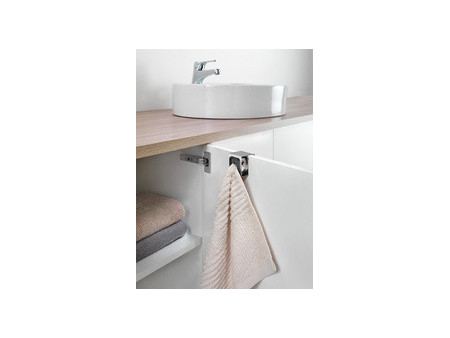 metaltex Porte-serviette, pour accrocher, carré, argent/gris