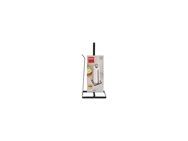 metaltex Porte-rouleau de cuisine Tokyo LAVA, noir mat